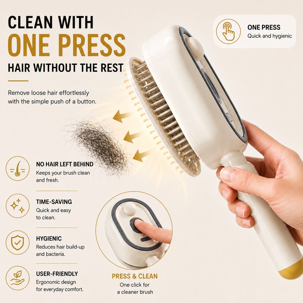 Anti-Knot & Anti-Frizz Hair Brush™ USB-Rechargeable Misting Detangle Brush