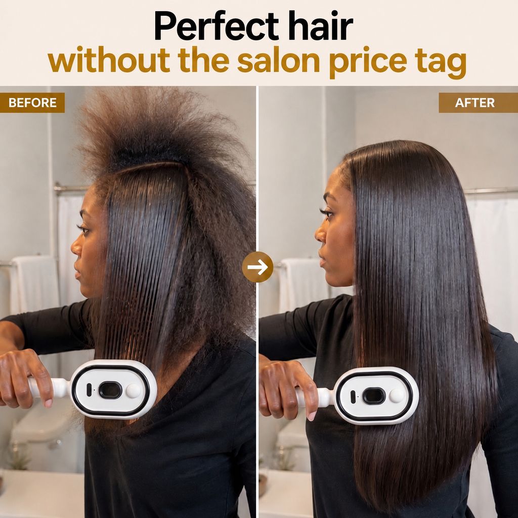 Anti-Knot & Anti-Frizz Hair Brush™ USB-Rechargeable Misting Detangle Brush